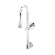 1.5 GPM Single Hole Wall Mounted 2-11/16" Rigid Gooseneck Utility Faucet - Includes Supply Nipple Kit
