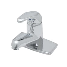 Deck Mounted Single Lever Faucet with 0.5 GPM VR Spray Device, Escutcheon Plate and Braided Stainless Steel Supply Hoses