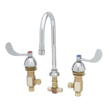 2.2 GPM Concealed Deck Mounted Lavatory Faucet with 5-9/16" Rigid Gooseneck Spout - Includes Wristblade Handles