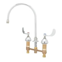 2.2 GPM 8" Concealed Deck Mounted Lavatory Faucet with 8-3/4" Swivel Gooseneck Spout - Includes Wristblade Handles