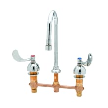 0.5 GPM Concealed Deck Mounted Lavatory Faucet with 5-9/16" Rigid Gooseneck Spout - Includes Wristblade Handles