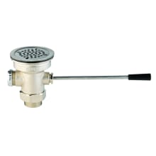 4-3/16" Waste Drain Valve with Lever Handle and Vandal Resistant Flat Strainer