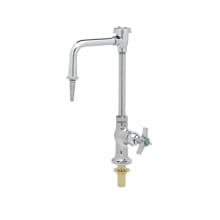 3.89 GPM Deck Mounted Single Temperature Single Hole Laboratory Faucet with Serrated Tip Outlet - Includes Cross Handle