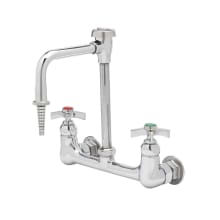 4.76 GPM Wall Mounted Bridge Faucet with Serrated Tip Outlet