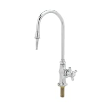 3.78 GPM Deck Mounted Single Temperature Single Hole Laboratory Faucet with Serrated Tip Outlet - Includes Cross Handle