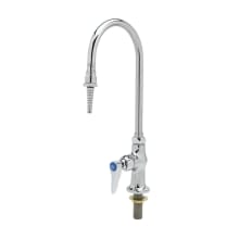4.32 GPM Deck Mounted Single Temperature Single Hole Laboratory Faucet with Serrated Tip Outlet - Includes Cross Handle