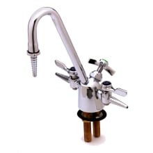 5.03 GPM Combination Gas and Water Fixture with Serrated Tip Outlet - Includes Cross Handle