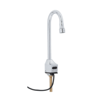 ChekPoint Deck Mounted Electronic Faucet with Rigid Gooseneck, 2.2 GPM VR Aerator, Thermostatic Temp Control Valve, Flex Hoses and Control Module
