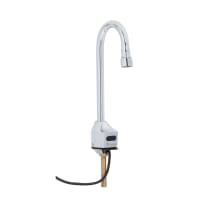 0.5 GPM Single Hole Deck Mounted Electronic Sensor Lavatory Faucet with 4-1/8" Rigid Gooseneck Spout