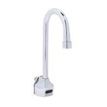 ChekPoint Wall Mounted Electronic Faucet with Rigid Gooseneck, 2.2 GPM VR Aerator, Flexible Stainless Steel Hoses and AC/DC Control Module