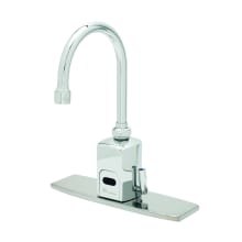 2.2 GPM Single Hole Deck Mounted Electronic Sensor Lavatory Faucet with Rigid/Swivel Gooseneck Spout and 8" Deck Plate