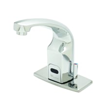 2.2 GPM Single Hole Deck Mounted Electronic Sensor Lavatory Faucet with Integral Spout, 4" Deck Plate, and Temperature Mixing Handle