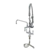 1.42 GPM Deck Mounted Single Hole Faucet with Spray Valve and Ceramic Cartridge - Includes 8" Add-On Faucet and 24" Flexible Stainless Steel Hose