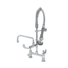 1.42 GPM Deck Mounted Bridge Mixing Faucet with Spray Valve and Ceramic Cartridge - Includes 8" Add-On Faucet
