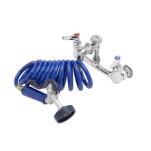 4.12 GPM Wall Mounted Pet Grooming Station with Angled Spray Valve - Includes 108" Coiled Hose and Wall Hook