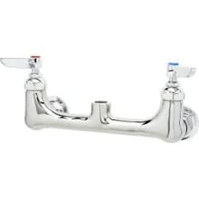 B-300 Wall Mounted Double Pantry Rigid Base Faucet with 8" Centers and Lever Handles - Less Nozzle