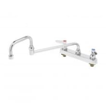 Deck Mounted Workboard Faucet with 8" Centers, 18" Double Joint Nozzle, 2.2 GPM Aerator and Lever Handles