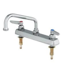 Deck Mounted Workboard Faucet with 8" Centers, 14" Swing Nozzle, 2.2 GPM Aerator and Lever Handles
