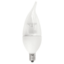 Single 4 Watt Clear Dimmable Candelabra (E12) LED Bulb - 2700K