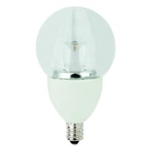 Single 4 Watt Clear Dimmable G16 Candelabra (E12) LED Bulb - 2700K