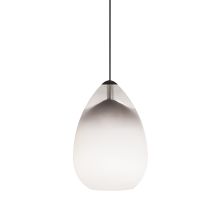 Halogen Low-Voltage Alina MonoRail Pendant with White Hand-blown Venetian Teardrop Shaped Glass Shade