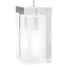 Solitude Single Light 2-5/8" Wide LED MonoRail Pendant with Pressed Glass Shade
