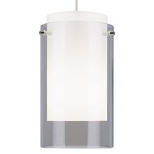 Mini Echo 1 Light Monopoint Halogen 12v Mini Pendant with 4" Round Canopy and Smoke Glass