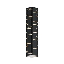 Revel 1 Light Monopoint Pendant with Cylinder Metal Shade with White Glass Diffuser
