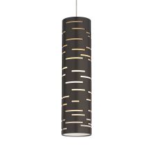 Revel 1 Light Monopoint Pendant with Cylinder Metal Shade with White Glass Diffuser