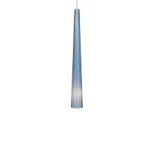 Zenith 1 Light Monopoint Halogen 12v Mini Pendant with Steel Blue Glass