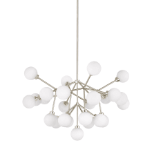 Mara 25 Light 28-13/16" Wide Integrated LED Globe Chandelier with Frosted Glass Shades
