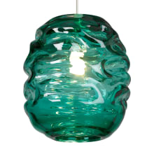 Audra Grande Single Light 7-3/8" Wide Line-Voltage Suspension Pendant with a Thick Glass Shade