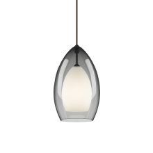 Fire Grande Translucent Smoke Glass Line Voltage Pendant
