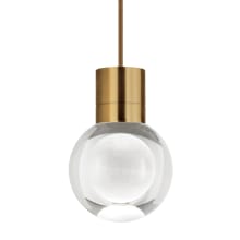 Mina 7 Light 15-3/32" Wide LED Multi Light Pendant with a Clear Outer and Inner Etched Glass Spheres - 2200K