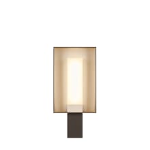 Refuge Single Light 11-13/16" High Integrated LED Outdoor Wall Sconce with an Inner Rectangular Acrylic and an Outer Metal Shade - ADA Compliant