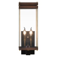 Austin Copper 2 Light 23" Tall Electric Outdoor Wall Sconce