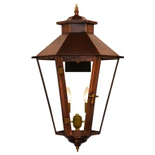 Bayou Street 2 Light 20" Tall Electric Outdoor Wall Sconce