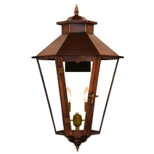 Bayou Street 2 Light 26" Tall Electric Outdoor Wall Sconce