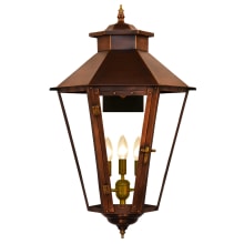 Bayou Street 3 Light 31" Tall Electric Outdoor Wall Sconce