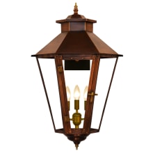 Bayou Street 3 Light 34" Tall Electric Outdoor Wall Sconce