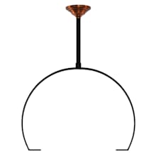 15" Tall Classic Aluminum Ceiling Yoke with Copper Canopy and 12" Down Rod Included