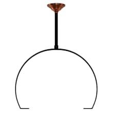 18" Tall Classic Aluminum Ceiling Yoke with Copper Canopy and 12" Down Rod Included