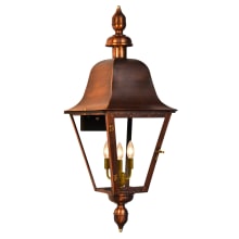 Belmont 3 Light 42" Tall Copper Electric Outdoor Wall Sconce