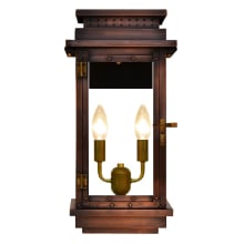 Contempo 2 Light 19" Tall Outdoor Wall Sconce