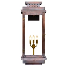 Contempo 3 Light 31" Tall Copper Electric Outdoor Wall Sconce