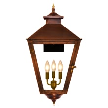 Conception Street 3 Light 29" Tall Outdoor Wall Sconce