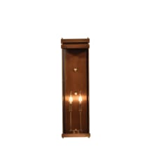 Austin 2 Light 28" Tall Flush Mount Outdoor Wall Sconce