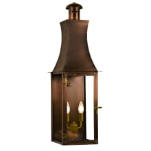 Churchill 2 Light 28" Tall Flush Mount Outdoor Wall Sconce