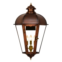 Joachim Street 3 Light 32" Tall Copper Electric Outdoor Wall Sconce