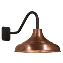 Key Largo Copper 1 Light 16" Tall Electric Gooseneck Outdoor Wall Sconce